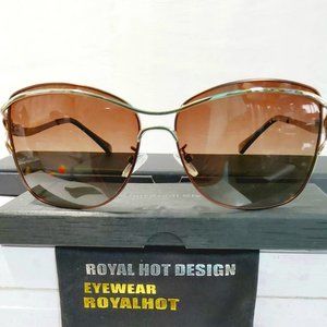 Women's Sunglasses Polarized 60mm Sliver /Bronze Metal Frame 100%UV Protection